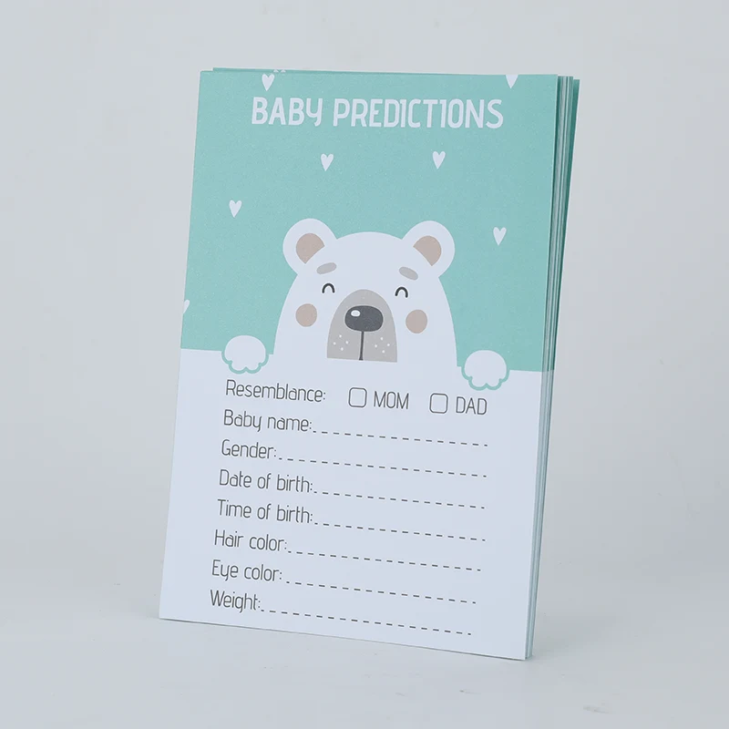 Carta da gioco Baby Shower con animali carini