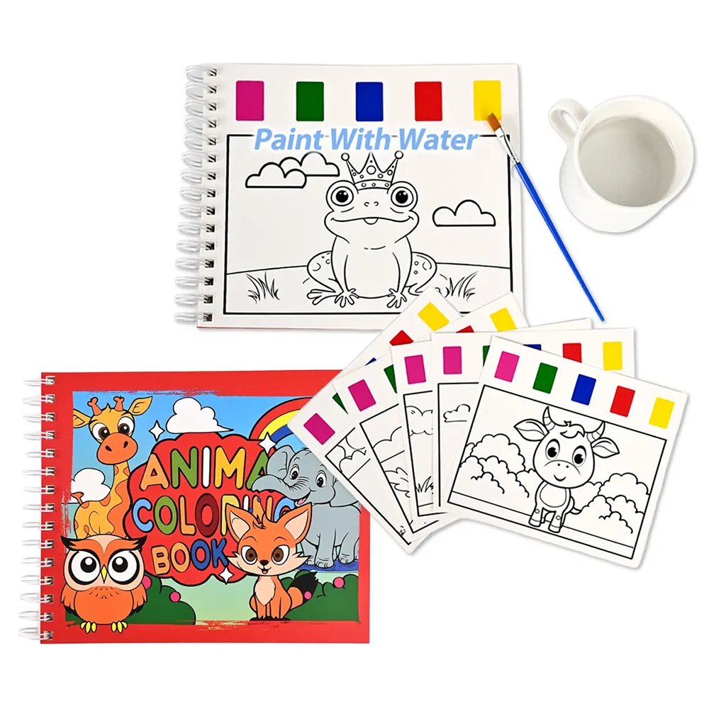 Libro da colorare portatile per pittura ad acquerello fai-da-te